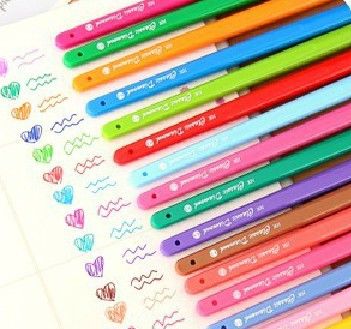 其它 韩国文具批发 韩酷521粉彩中性笔 彩色中性笔 签字笔 卡通水笔