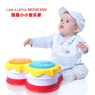 电动玩具 二代升级版手拍鼓琴宝宝故事音乐鼓婴儿益智玩具6-12个月六合一