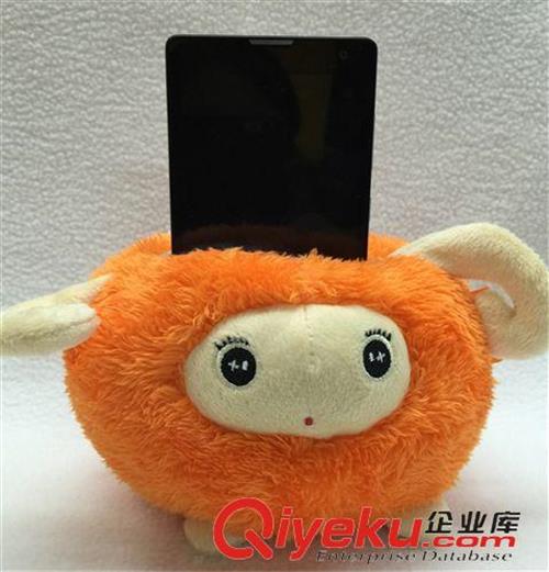 毛绒手机壳  手机套 厂家直销 新款羊公仔毛绒玩具手机坐 卡通创意手机坐