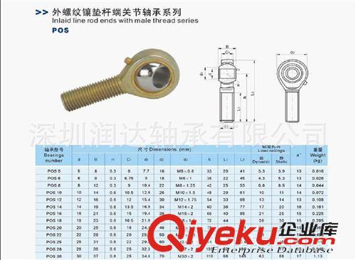 关节轴承 批发 关节轴承 外螺纹杆端关节轴承SA18 深圳轴承批发