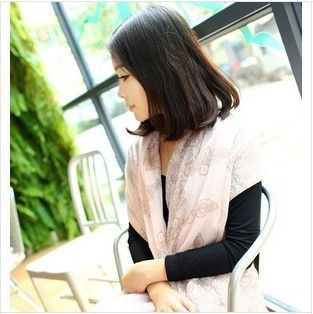 围巾（按款式分） X320 2014年{zx1}款韩版女复古青花瓷雪纺围巾批发厂家直销
