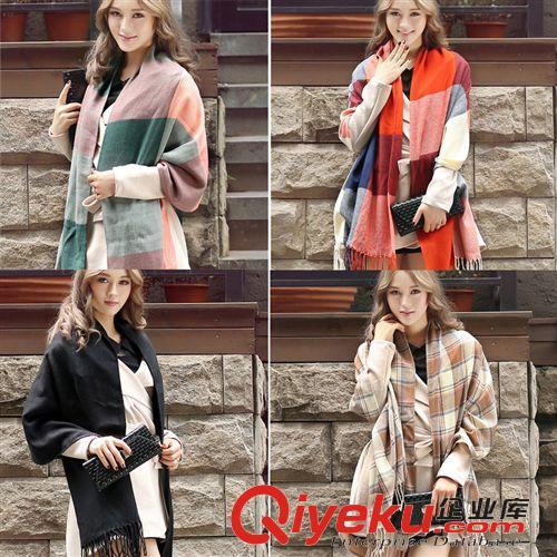 围巾（按款式分） 韩国韩版仿羊绒男士情侣围巾长款女秋冬披肩加厚