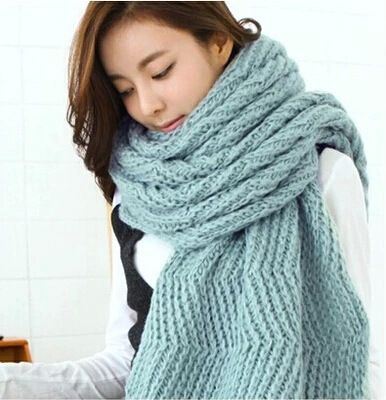 12月新品 淘宝爆款 2014韩版新款波浪纹超大超长加厚毛线针织围巾
