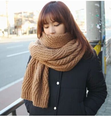12月新品 淘宝爆款 2014韩版新款波浪纹超大超长加厚毛线针织围巾