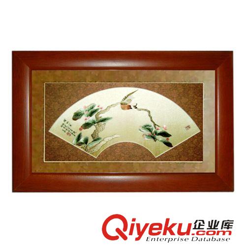 按产品用途分 现货供应gd中国特色精美苏绣小扇形壁画gd中国特色墙壁挂饰