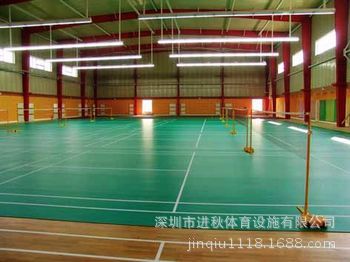 运动地板 深圳PVC地板 PVC地胶 羽毛球场PVC卷材 羽毛球场PVC地板颜色价格