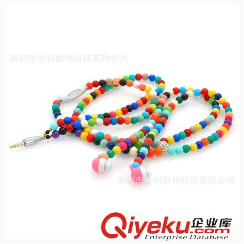 项链耳机（Necklace headset） 厂家直销韩版糖果彩色立体声 项链耳机 创意促销礼品