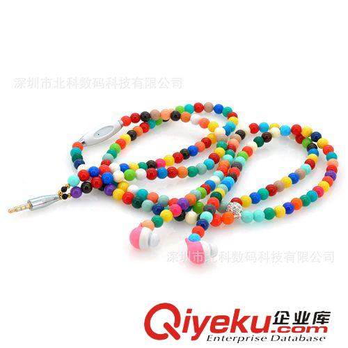 项链耳机（Necklace headset） 厂家直销韩版糖果彩色立体声 项链耳机 创意促销礼品