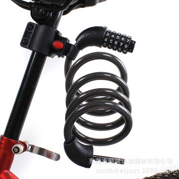 自行车装备区 通用自行车锁密码锁  钢丝密码锁 自行车装备车锁 5位数密码锁