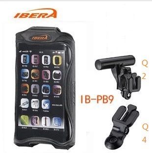 台湾财荣IBERA骑行用品 台湾IBERA IB-PB9自行车山地车手机包Iphone触感手机袋+Q2/Q4支架