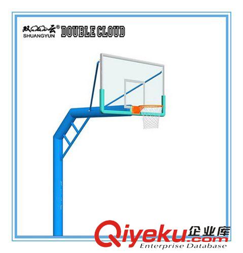 篮球架 双云 固定式篮球架 单臂篮球架 透明钢化玻璃篮球架 方管篮球架