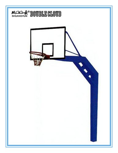 篮球架 双云 固定式篮球架 单臂篮球架 透明钢化玻璃篮球架 方管篮球架