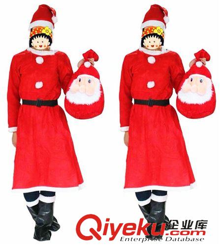 【圣诞节专区】 厂家直销 圣诞节服装 成人圣诞女装 圣诞女裙三件套 无纺布材料