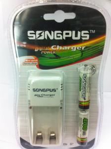 充电器 SONGPUS充电器 SP--CD06配两节AA充电电池