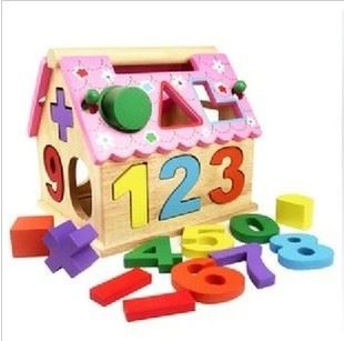 2月上新。。 幼得乐 数字几何形状盒 宝宝智力盒 智慧屋 儿童益智玩具1—3岁