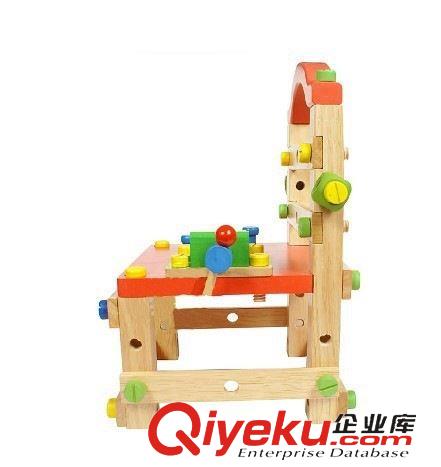 螺母组合/车载轨道/拆装益智 组合拆装玩具小鲁班椅 拼装组装玩具拆装椅 木制儿童玩具 益智3-7