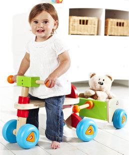 学步车/行李箱/摇摇马 新款 英国ELC 全实木儿童玩具车 摇摆车 滑行车{dj2}限量 4.26