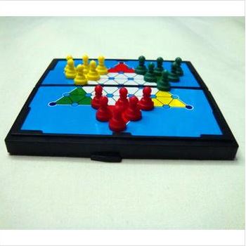 桌面游戏 磁性折叠直角款中国六角跳棋 多人儿童棋类益智 亲子娱乐 跳跳棋