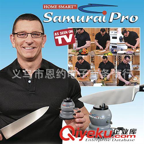 创意产品集合 {zx1}款TV热销武士牌Samurai pro钨钢双面快速自带吸盘磨刀器