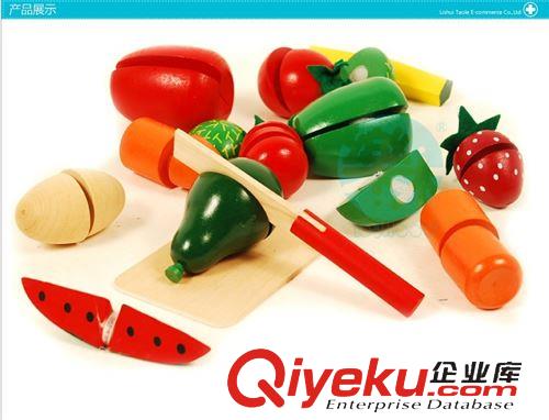 2015年新品 凯烨木制桶装水果切切看 QQ-3210 益智动手玩具过家家玩具批发