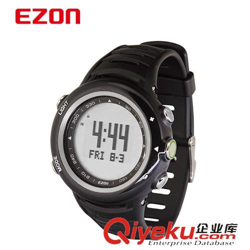 跑步手表系列 EZON宜准新品批发不锈钢男士电子手腕表gd科考探险跑步必备手表
