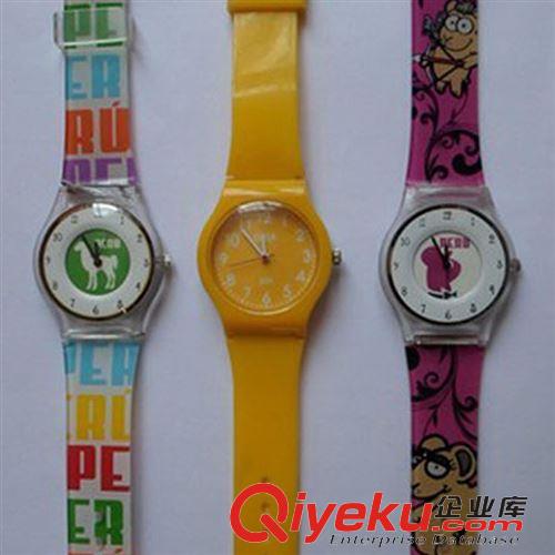 新款儿童卡通手表 厂家直销 swatch款PVC塑胶手表 促销礼品广告手表 可印刷各种图案