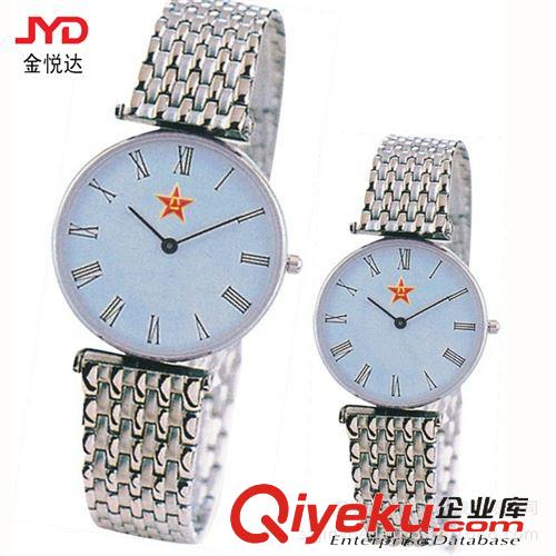 石英表 厂家直供 商务 情侣 不锈钢石英手表 男女对装礼品手表 简单大方