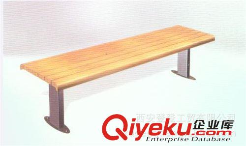新品上市 陕西榆林长期供应 无靠公园原木钢木椅子 西安木椅子