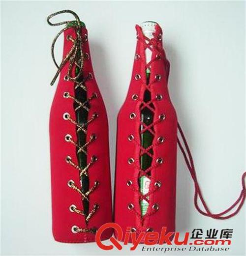 潜水料瓶套系列 东莞厂家生产订制750ml瓶套 系绳红酒瓶套 多瓶装红酒提袋瓶套