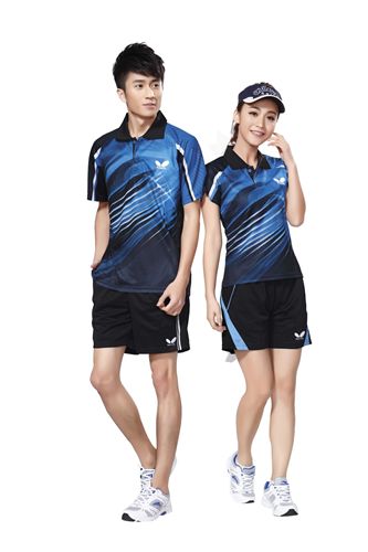 网球服 男女款休闲运动服 新款短袖蝴蝶乒乓球羽毛球排球服套装 256