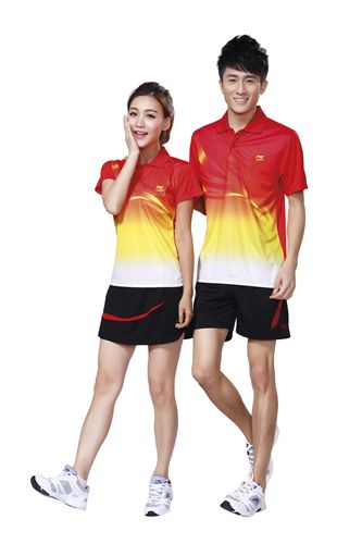 网球服 新款 男女装运动服 短袖速干料 国家队队服情侣款羽毛球服 8109