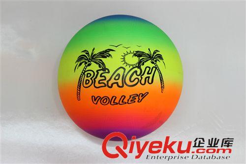 印花球 厂家直销PVC彩虹球 沙滩排球 充气排球 批发零售款式多样