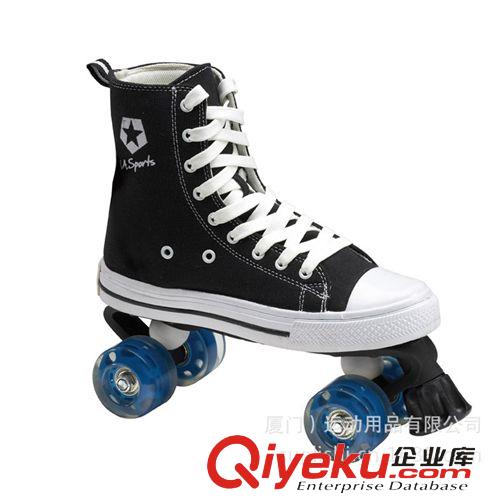 轮滑溜冰馆 德国品牌洛城极限青年少年帆布双排溜冰鞋/成人双排滑轮鞋直销