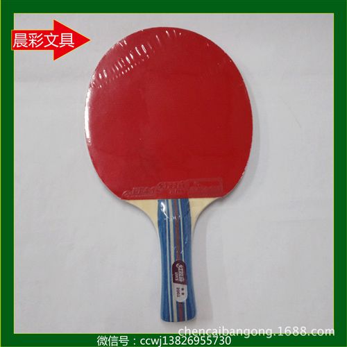 体育用品 DHS红双喜A2002两星乒乓球拍 横拍短柄双面反胶 弧圈结合快攻