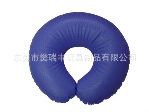 充气枕头/脖枕 供应PVC充气植绒脖枕 充气家具 充气颈枕 充气植绒枕头 办公司枕