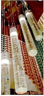 装饰装潢系列 晶韵厂家直销70毫米圆形水晶气泡柱台装饰水晶柱