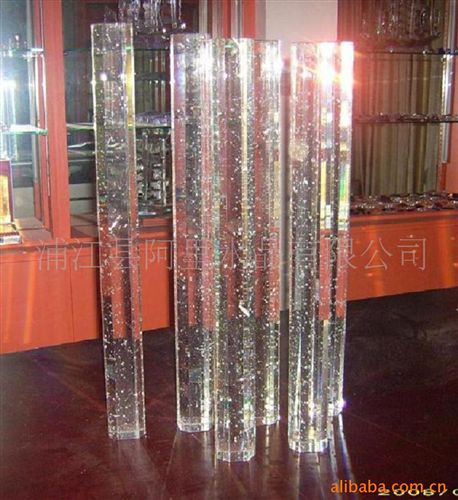 装饰装潢系列 厂家直销供应40*500毫米气泡水晶柱八面气泡柱