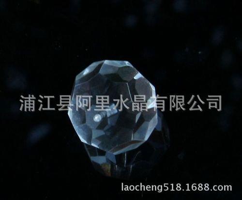 水晶玻璃珠系列 刻面水晶珠光纤水晶配件半孔水晶玻璃珠