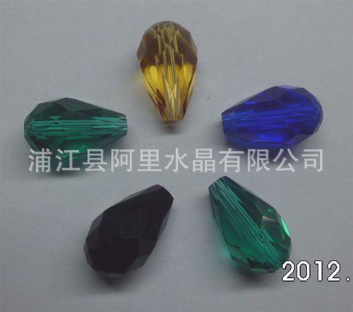 水晶玻璃珠系列 厂家供应椭圆水晶玻璃珠橄榄珠