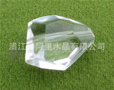 水晶玻璃珠系列 厂家供应晶韵异形珠不规则刻面珠灯饰服饰配件