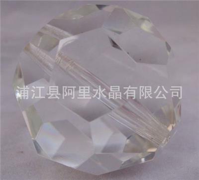 水晶玻璃珠系列 厂家直销晶韵水晶饰品32面玻璃球菠萝珠