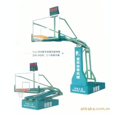 篮球架 【厂家直销】供应：YLJ-3型电动液压篮球架 双层夹胶钢化玻璃篮板