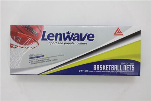 篮球架、球板、球框、球网 一副装  zp兰威白色篮球网LW-1553纯白色高级涤纶篮球网 彩盒装