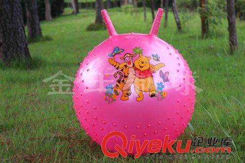 羊角球 厂家批发45cmpvc充气球类玩具羊角球大号跳跳球可定制logo