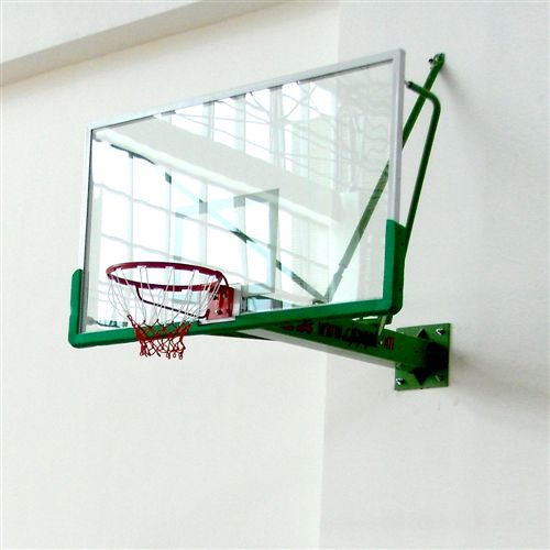 {zx1}产品 泰州体育器材厂家供应室内固定式单臂篮球架批发钢化玻璃篮球架板