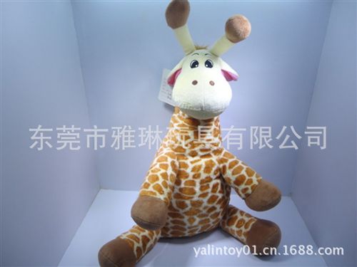 动物玩具 东莞厂家专业定做 毛绒玩具 长颈鹿 梅花鹿 质量可靠