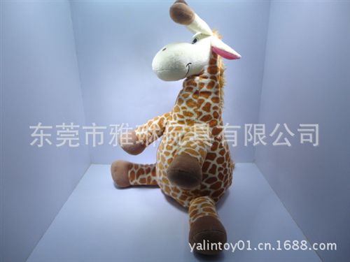 动物玩具 东莞厂家专业定做 毛绒玩具 长颈鹿 梅花鹿 质量可靠