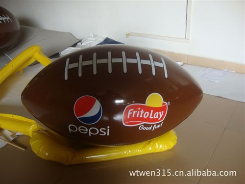 充气橄榄球，吹气保龄球，LED发光球 广东厂家生产PVC软胶36英寸（91CM）橄榄球 美式足球 充气橄榄球