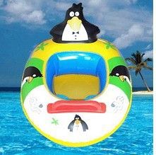 游泳圈、坐圈 PVC充气儿童船 充气PVC座圈 企鹅儿童游泳圈