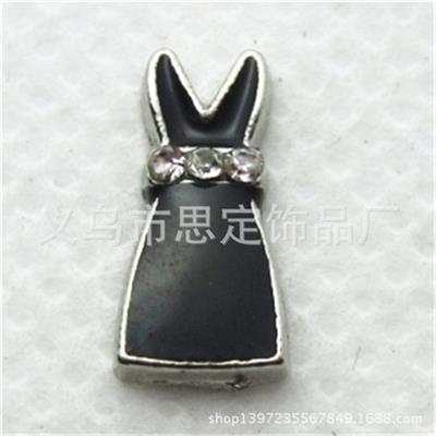 Floating charms 小配件 供应DIY饰品配件 黑裙子 小配件 floating charms